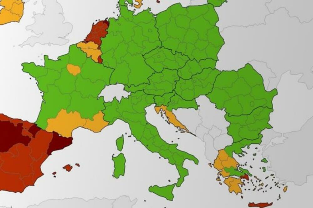 OGROMAN PROBLEM ZA HRVATE USRED TURISTIČKE SEZONE! Upravo su postali NARANDŽASTI na korona mapi Evrope!