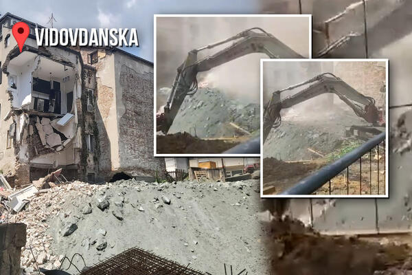 EKSKLUZIVNI SNIMAK TRENUTKA URUŠAVANJA DRUGOG DELA ZGRADE U VIDOVDANSKOJ! "Gotovo, otišlo sve!" (VIDEO)