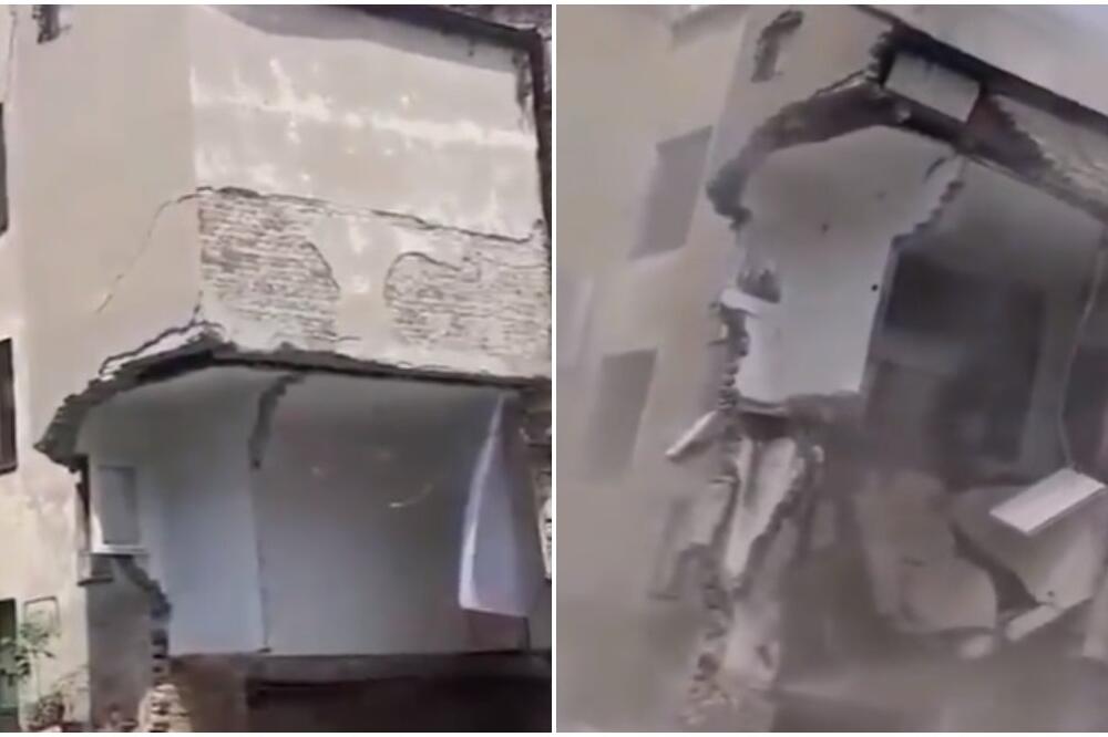 NOVI SNIMAK URUŠAVANJA ZGRADE NA VRAČARU: U trenutku je sve NESTALO, STRAŠNO! (VIDEO)