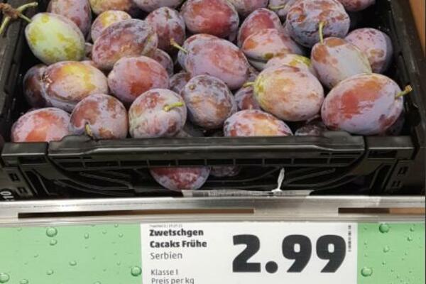 ČAČANSKA ŠLJIVA RANKA U NEMAČKOJ PRODAVNICI! Samo da vidite kako su je nazvali, a ukus je FENOMENALAN!