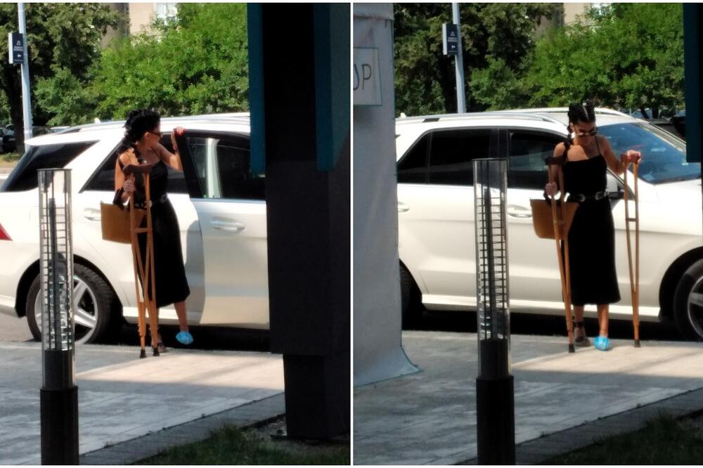 HODA UZ POMOĆ ŠTAKA, PRVI PUT NAKON POVREDE! Ljuba Perućica doveo suprugu u BOLNICU! (FOTO)