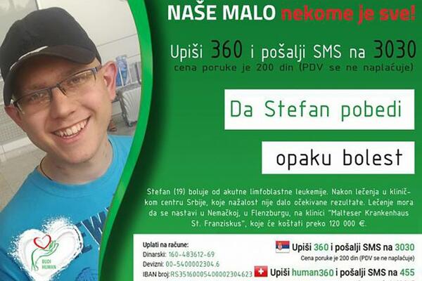 APEL ZA POMOĆ: Stefan se već 4 godine bori sa leukemijom, NADA POSTOJI I KOŠTA 600.000 EVRA!