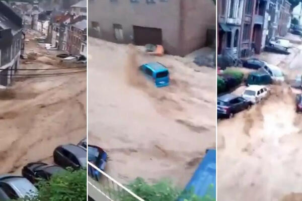STRAVIČNE BUJICE I POPLAVE U BELGIJI: Društvenim mrežama se šire snimci katastrofe! (VIDEO)