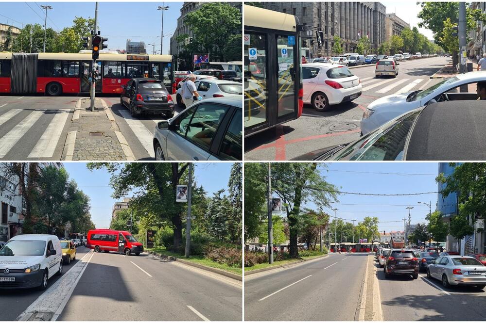 SAOBRAĆAJNI KOLAPS U BEOGRADU! Stvorila se kilometarska kolona, semafor ne radi, ovuda NIKAKO ne idite! (FOTO)