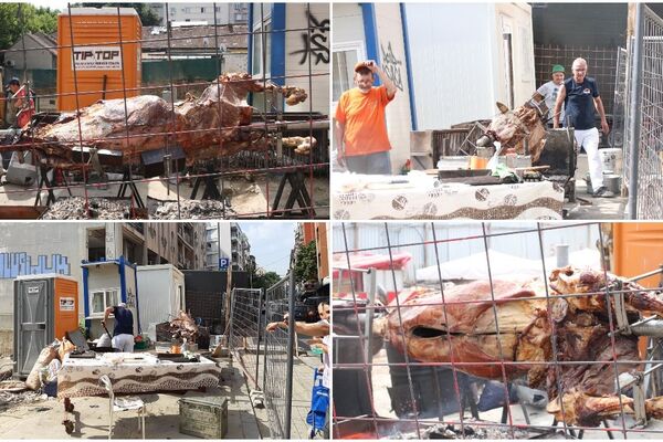 FRKA U CENTRU BEOGRADA: Radnici okrenuli vola na ražnju, KOMUNALCI STIGLI NA POZIV KOMŠIJA (FOTO)