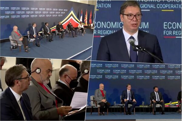 PREDSEDNIK SRBIJE NA EKONOMSKOM FORUMU U SKOPLJU: Open Balkan novo ime za mini Šengen, potpisana 3 sporazuma(VIDEO)