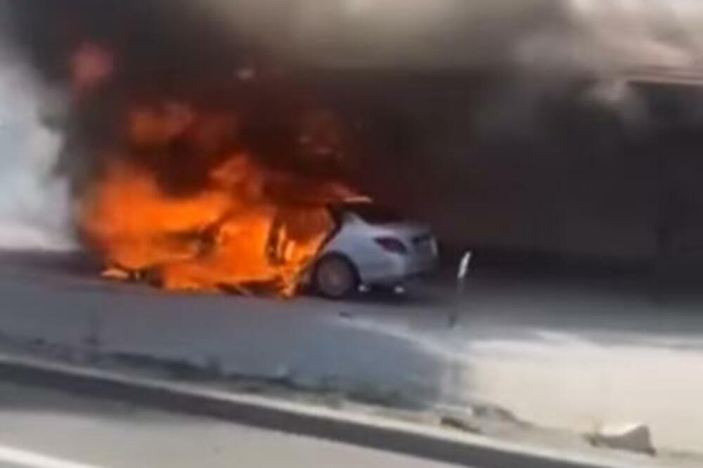 NA VREME NAPUSTILI AUTO: Skaut i direktor omladinske škole Partizana izbegli nesreću (VIDEO+FOTO)