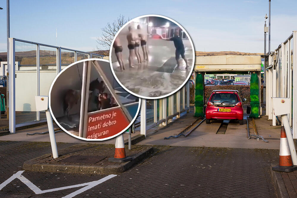 KAD MOŽE KONJ DA SE KUPA ŠMRKOM, MOGU I ONI! Pojavio se još 1 snimak iz perionice, ljudi su na sve spremni! (VIDEO)