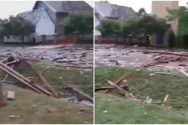 STRAŠNA OLUJA POGODILA HRVATSKU DOK ONI PROSLAVLJAJU OLUJU: Jezive slike iz SLAVONIJE (VIDEO)