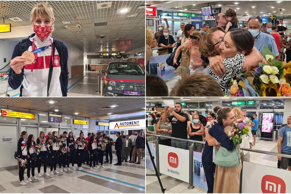 PODRHTAVA AERODROM NIKOLA TESLA: Stigle su naše KRALJICE IZ TOKIJA i priređen im je VREO DOČEK! SUVE EMOCIJE