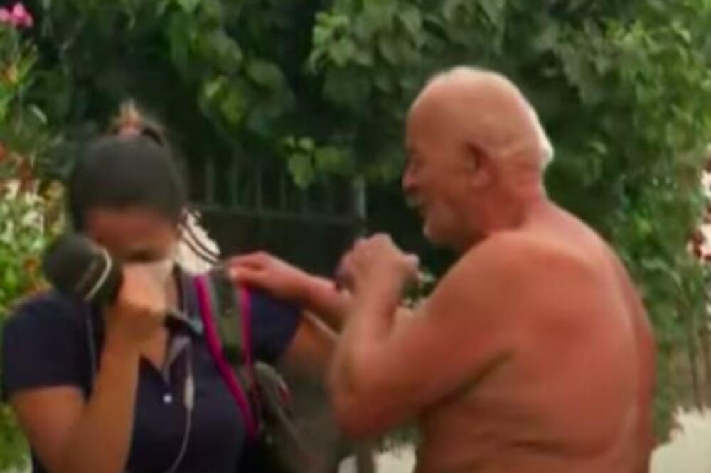 VODITELJKA ZAPLAKALA U PRENOSU UŽIVO: Stari Grk odbijao da se evakuiše, nije mogla da izdrži (VIDEO)