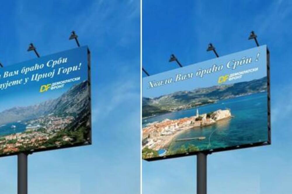 OSVANULI BILBORDI U CRNOJ GORI UPUĆENI SRBIMA: Evo šta poručuju! (FOTO)