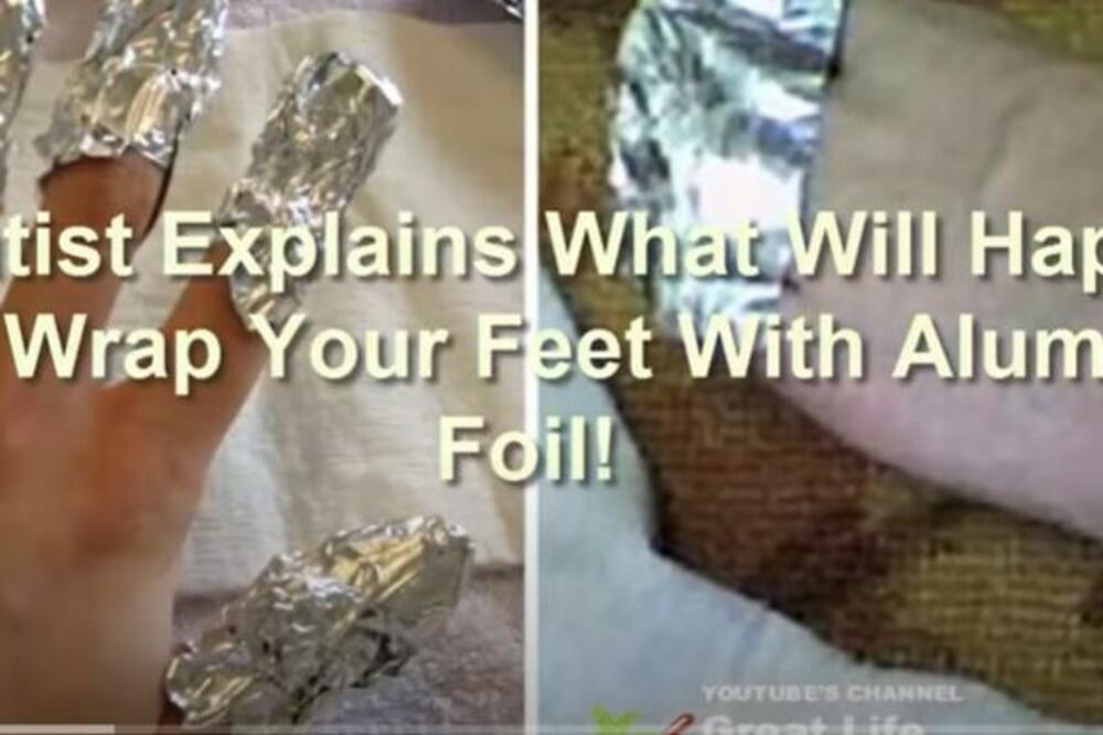 UKOLIKO UMOTATE ALUMINIJUMSKU FOLIJU OKO STOPALA, BOL NEĆE NESTATI