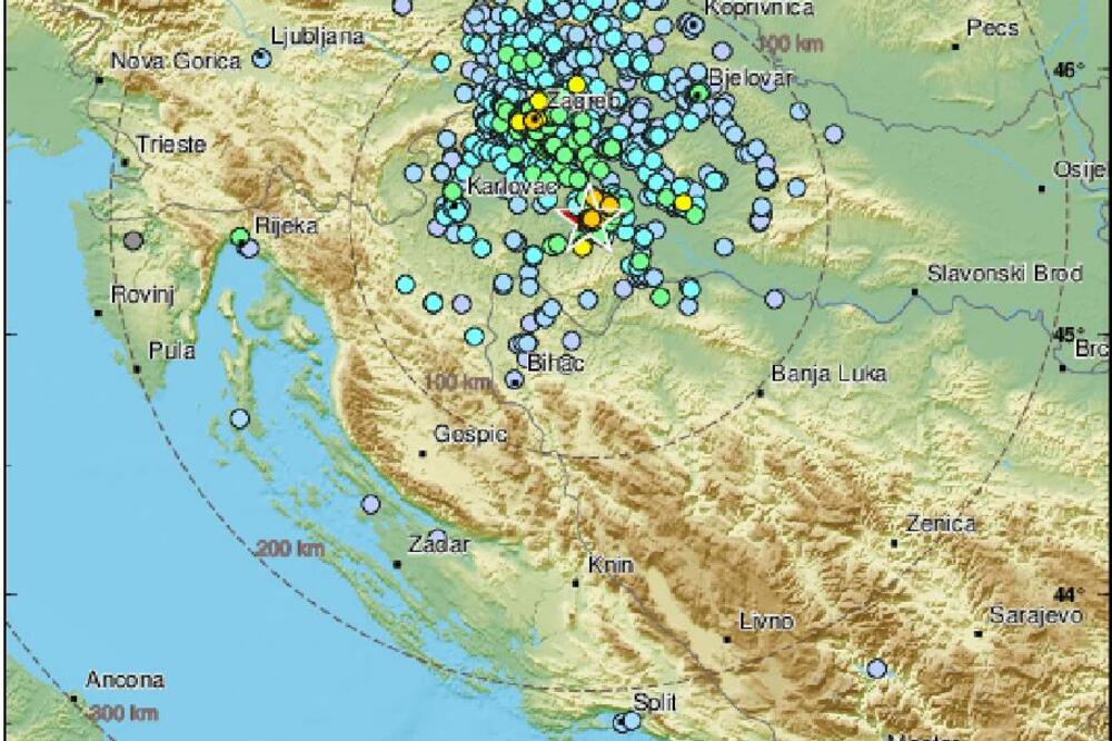 JAK ZEMLJOTRES POGODIO HRVATSKU jutros u 1 sat i 58 minuta posle ponoći!