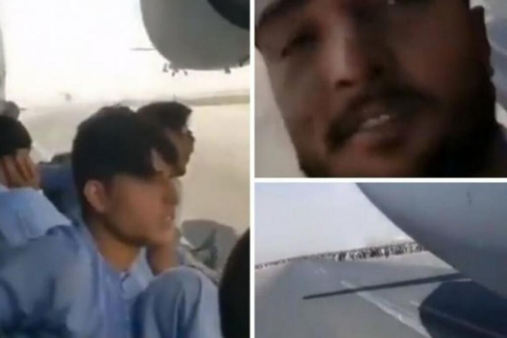 ISPLIVAO SNIMAK AVGANISTANCA KOJI SE ZAKAČIO ZA TOČAK AVIONA KOJI JE POLETEO: Prvo smešak, a onda HOROR! (VIDEO)