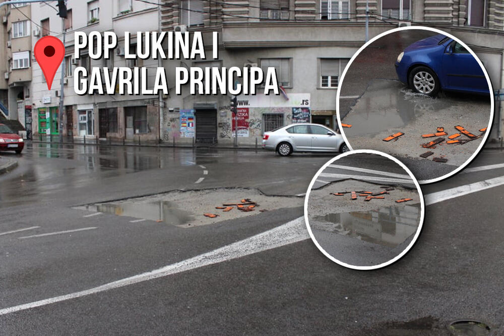 VOZAČI, PAŽNJA, OVDE AKO UPADNETE, SMEŠI VAM SE MAJSTOR: Rupetina puna vode u CENTRU BG! (VIDEO)