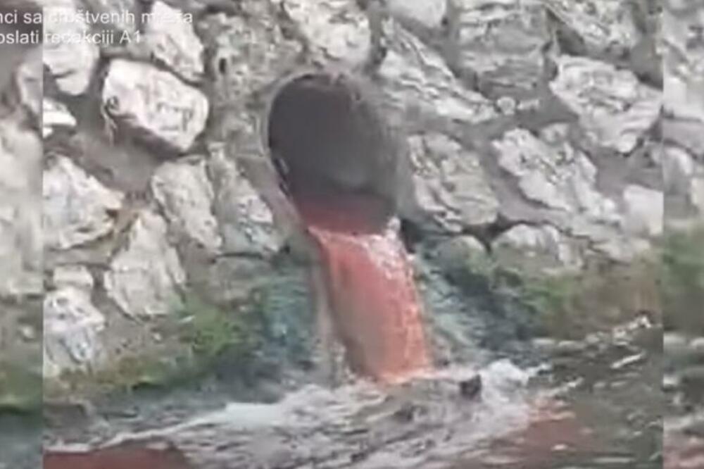 NOVOPAZARSKU REKU KANALIZACIJA PONOVO OBOJILA U CRVENO: Samo pogledajte ovaj snimak, UŽAS (VIDEO)