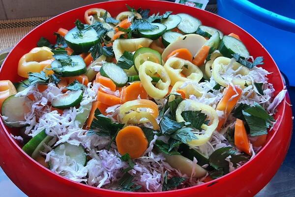 PRSTE DA POLIŽEŠ: Najkraći RECEPT za MEŠANU SALATU sa kupusom koju SVI OBOŽAVAJU (VIDEO)