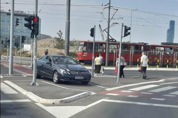 MEČKOM BLOKIRAO PEŠAČKI NA NOVOM BEOGRADU: Ali to nije sve... (FOTO)