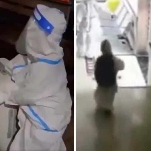 SNIMAK KOJI JE RASTUŽIO MILIONE LJUDI: Dete (4) zaraženo koronom, u skafanderu sa ogromnom torbom, bez pratnje