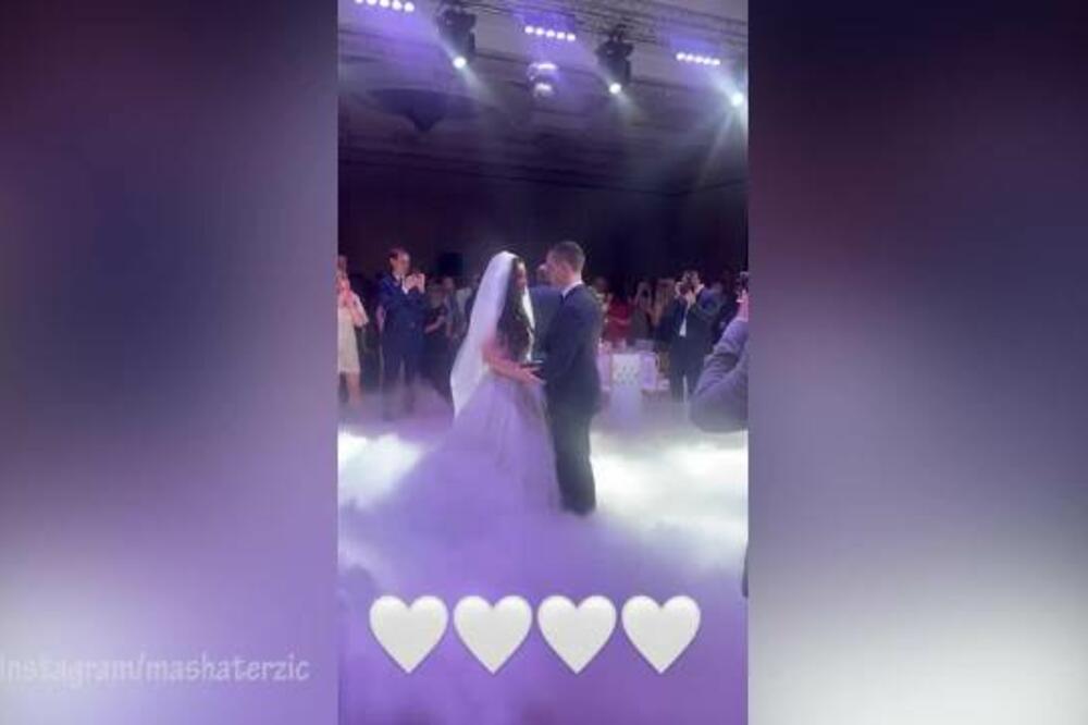 BAJKOVITA SVADBA ODUŠEVLJAVA SRBIJU: Ovako izgleda prvi ples Terzića, sve šljašti i sija! (VIDEO)