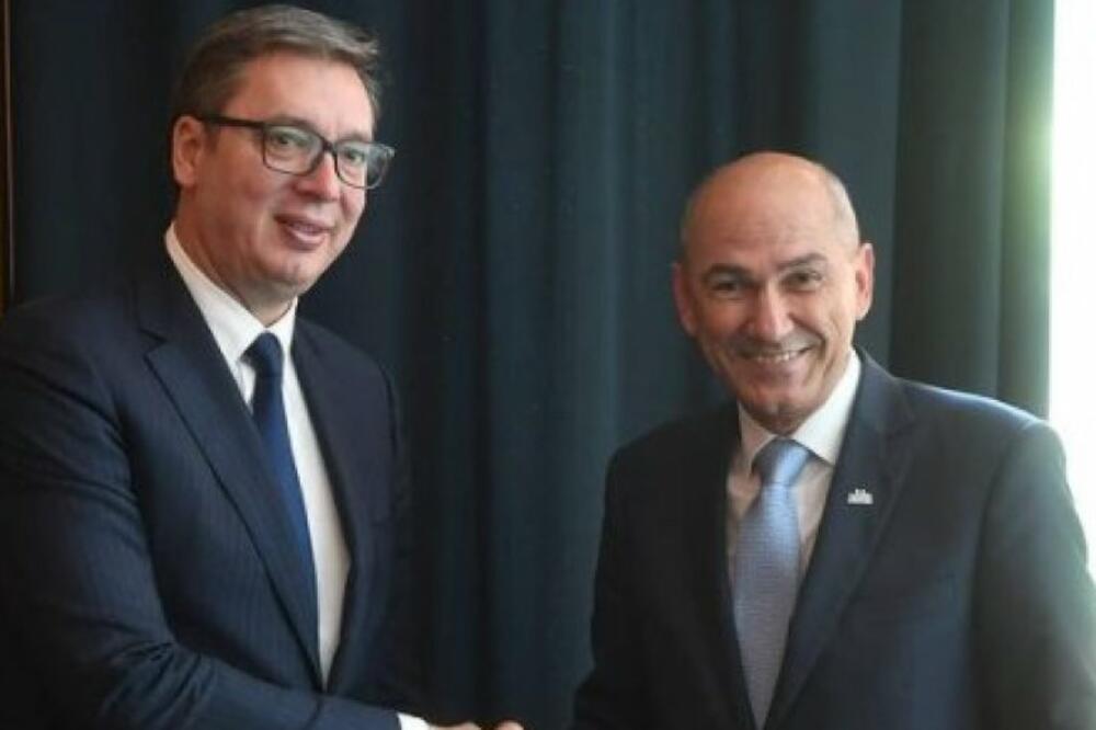 VUČIĆ SA JANŠOM: Predsednik se u Budimpešti sastao sa slovenačkim premijerom