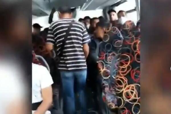 "NAPOLJE, STOKO!" Drama na liniji 860 kod Umke, MUŠKARAC IZBACIO MIGRANTE IZ AUTOBUSA (VIDEO)