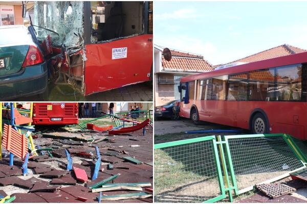 AUTOBUS POLOMIO LJULJAŠKE I KLACKALICE, SVUDA LOM: Prvi snimak iz Zemuna, vozač je MOMENTALNO pobegao! (VIDEO)