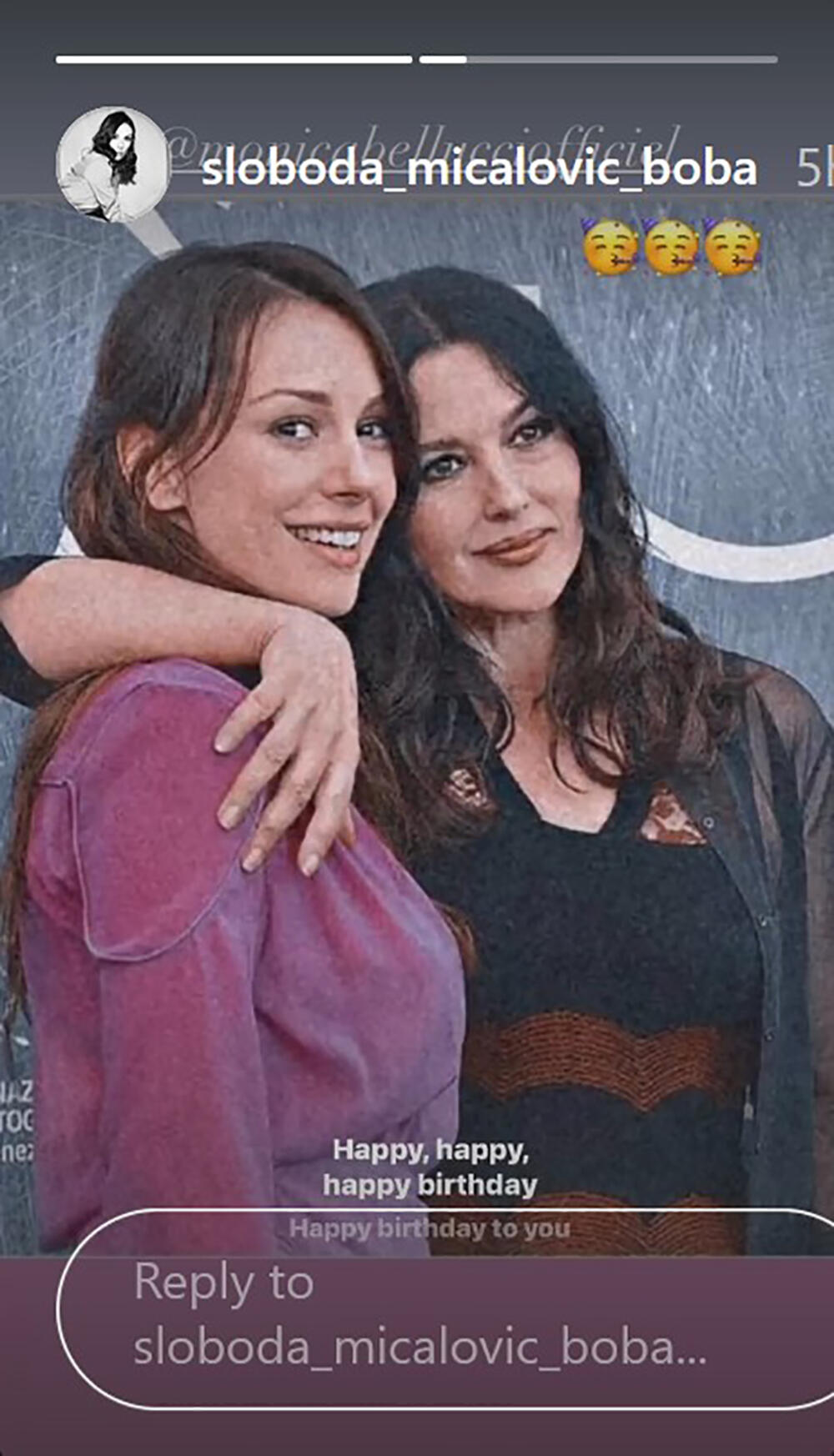 Sloboda Mićalović, Monika Beluči