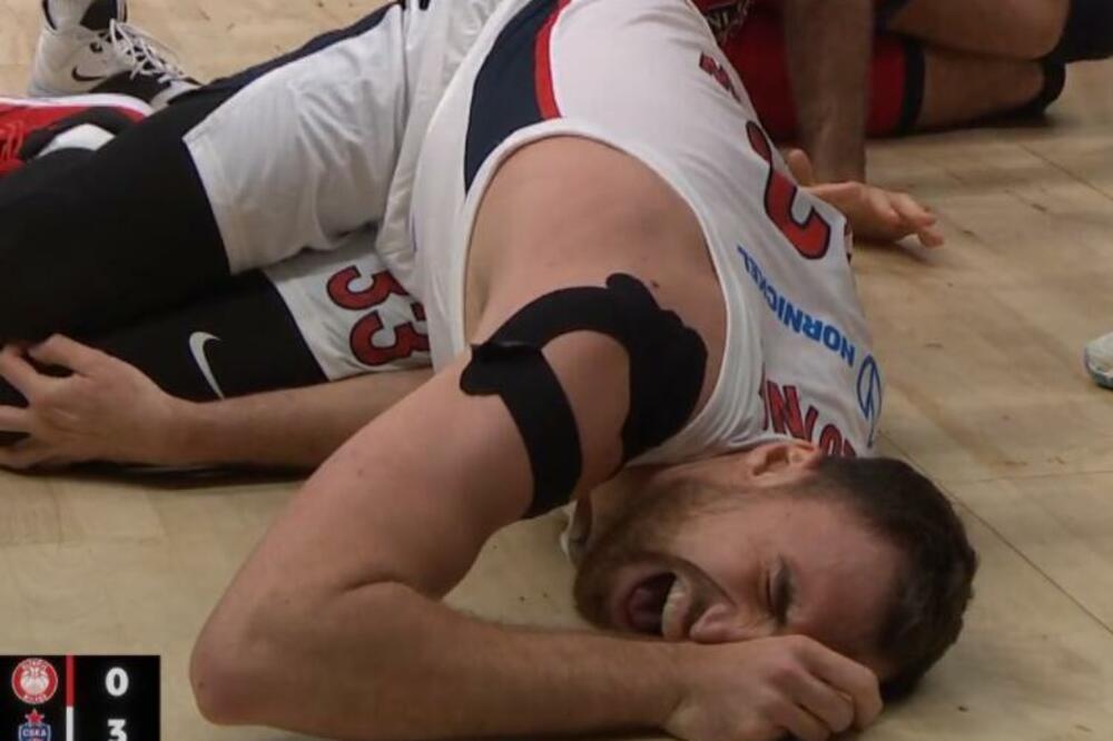 NE IZGLEDA DOBRO: Nova teška povreda Nikole Milutinova, srpski reprezentativac izašao sa BOLNOM grimasom! (FOTO)