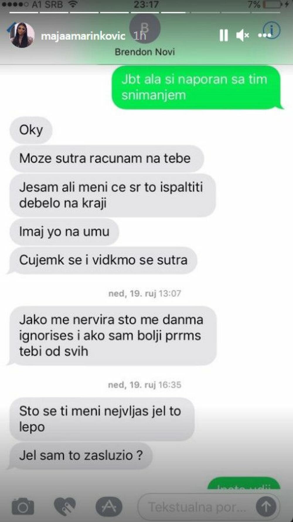 Maja Marinković, Brendon