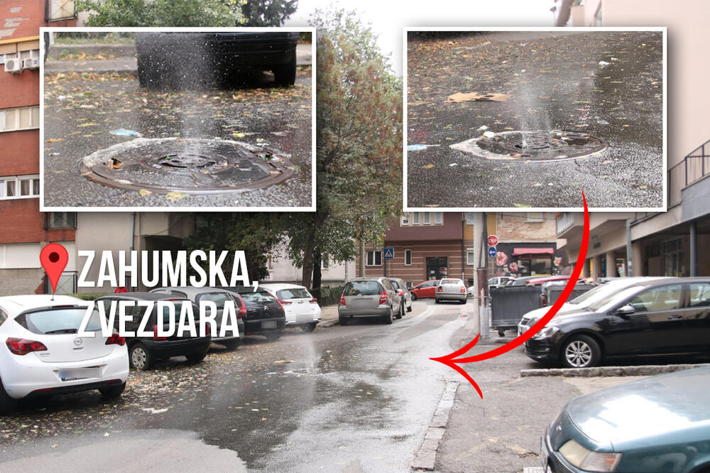 GEJZIR U ZAHUMSKOJ ULICI ŠIKLJA VEĆ 7 DANA! Komšije prijavile kvar, iz VODOVODA kažu da ne znaju čiji je (VIDEO)