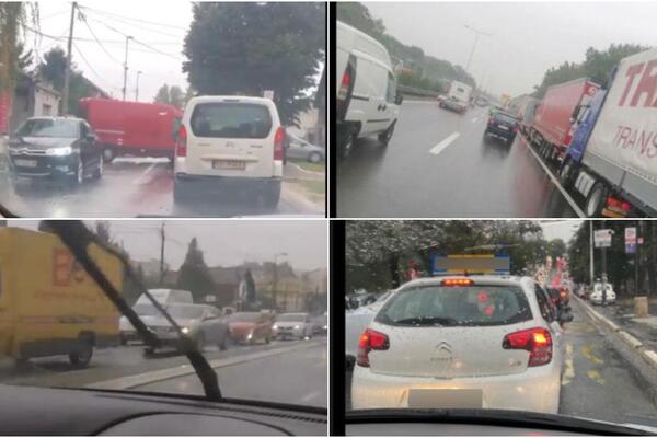 KIŠA U SRBIJI NAPRAVILA NEVIĐENI HAOS U SAOBRAĆAJU! Građani javljaju i gde se stvaraju "ČEPOVI" zbog udesa (FOTO)