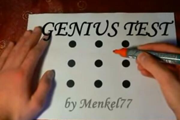 MOZGALICA ZA NAJINTELIGENTNIJE: Ako uspete da spojite sve tačke pomoću samo 4 linije, onda ste GENIJE (VIDEO)