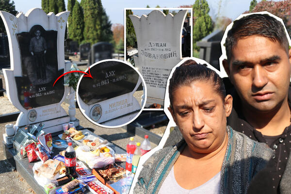 NA BELOM MERMERU UKLESANO "DUH", ISPOD NJEGOVOG LIKA MAJKA! Potresna scena na grobu ubijenog Duleta, suze teku same