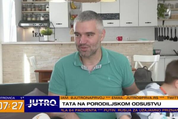 NENAD UZEO PORODILJSKO ODSUSTVO: Odlučio da pomogne supruzi, JEDAN DAN MU JE BIO NAJGORI