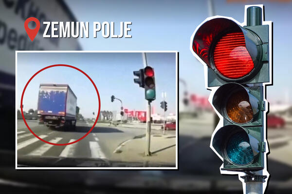 NAJOPASNIJA RASKRSNICA U ZEMUN POLJU! Kamion ŠIBA kroz CRVENO! LJUDI, JEDNOG DANA ĆE NEKO DA IZGUBI GLAVU! (VIDEO)