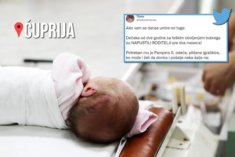 "RODITELJI SU NAPUSTILI MILOŠA (2), IAKO IMA TEŠKO OBOLJENJE BUBREGA": On se nalazi u OPŠTOJ BOLNICI U ĆUPRIJI!