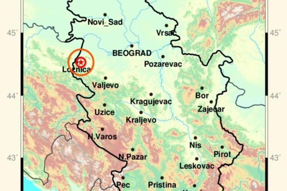 JOŠ JEDAN ZEMLJOTRES POGODIO SRBIJU! Noćas se treslo u Loznici