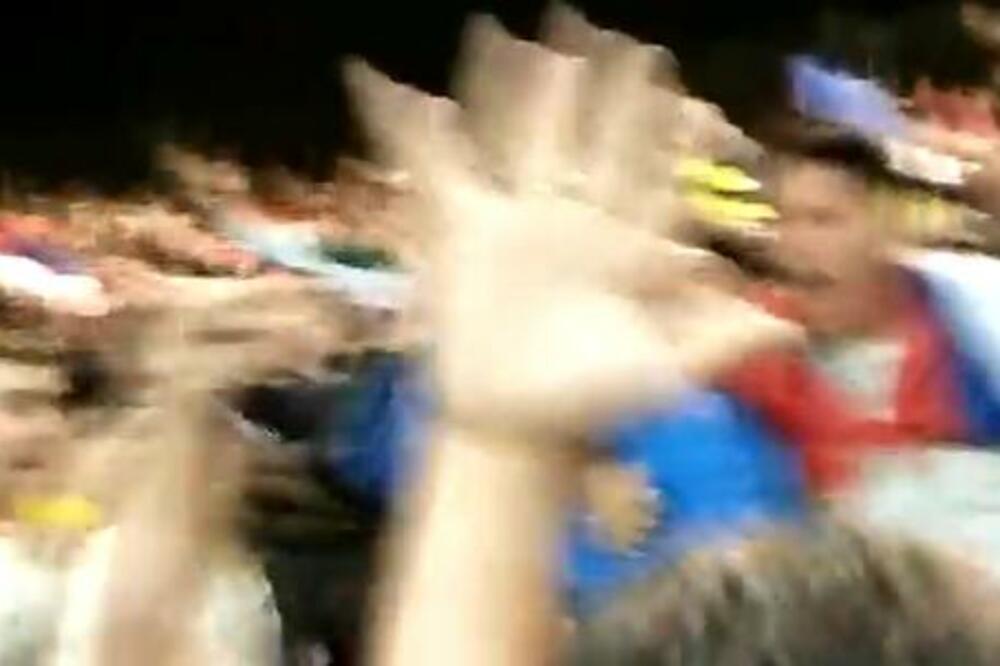 TRENUTAK KADA JE MITROVIĆ UTIŠAO STADION: Snimak sa tribina "Luža"!