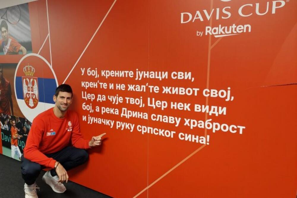 ĐOKOVIĆ POSLAO MOĆNU PORUKU SAIGRAČIMA: Stihovi iz "Marša na Drinu" pred bitke u Dejvis kupu! (FOTO)