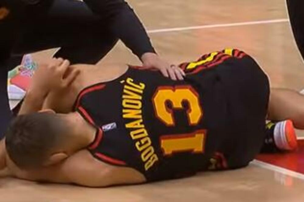 BOGDAN SE PREVIJAO OD BOLOVA ZBOG TEŠKE POVREDE ZGLOBA: Doskočio je na stopalo saigrača! (VIDEO)