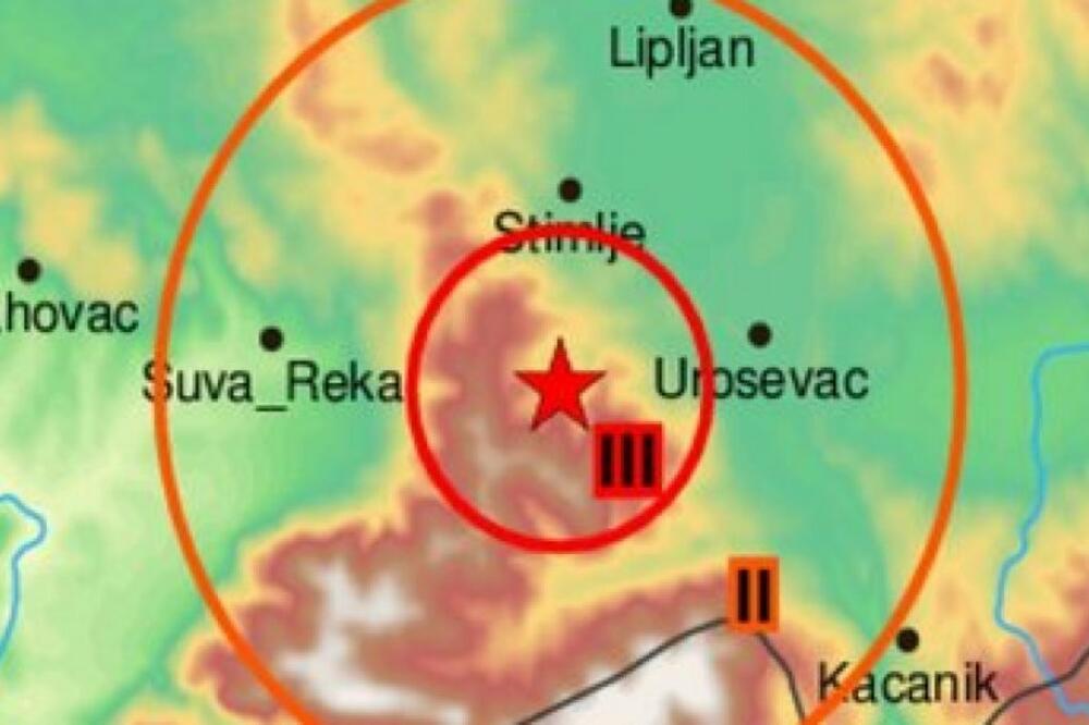 JOŠ 1 ZEMLJOTRES POGODIO SRBIJU: Treslo se tlo kod Uroševca