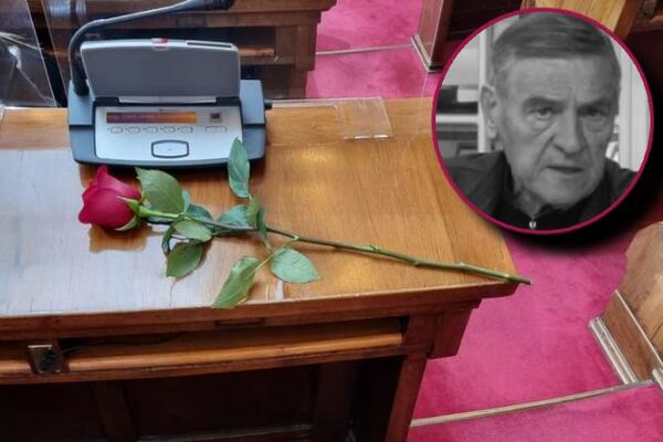 CRVENA RUŽA NA MESTU GDE JE MRKA NEKAD SEDEO: Poslanici skupštine odali čast preminulom kolegi (FOTO)