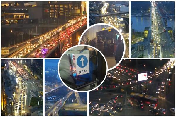 GUŽVETINE ŠIROM BEOGRADA PRED POČETAK VIKENDA! Na Zelenjaku "MRAVINJAK", ljudi "vise" na vratima autobusa! (FOTO)