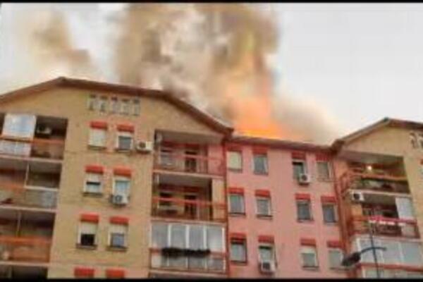 VELIKI POŽAR U NOVOM SADU: Buknulo u potkrovlju zgrade na Limanu! (VIDEO)