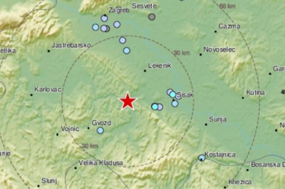 OPET SE TRESLO KOD KOMŠIJA! Zemljotres kod Siska i Petrinje