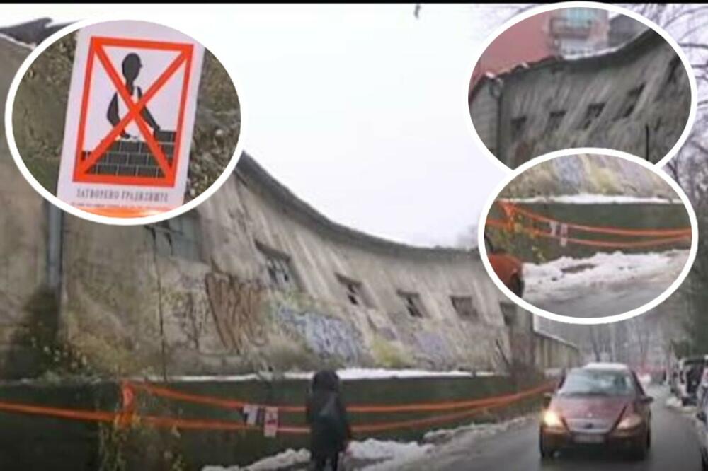 ZEMUNCI OPREZ! Deo nekadašnje fabrike "Impa" opasno nakrivljen, kao da će se svakog trena OBRUŠITI! (FOTO)