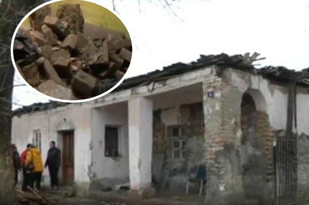 SRUŠIO SE KROV STAR 150 GODINA! Sedmočlana porodica na ulici, plafon je pao baš tamo gde DECA SPAVAJU
