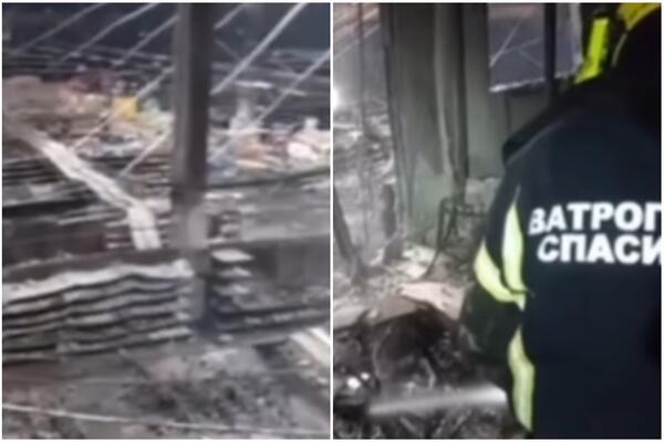 SNIMAK POKAZUJE PUSTOŠ NAKON POŽARA U NOVOSADSKOM HIPERMARKETU! Potresan prizor u izgorelom objektu (VIDEO)